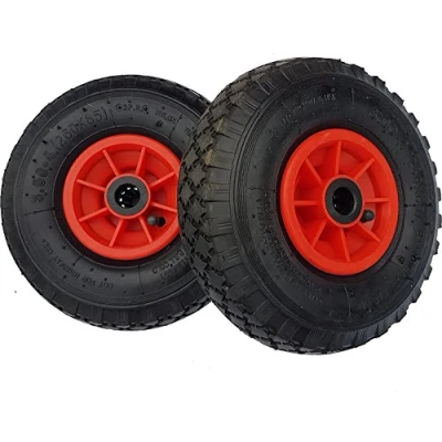 Afbeelding van 2 x steekwagenwiel 3.00 4 (2P.R) luchtbanden 260 85 mm steekwagen reservewiel