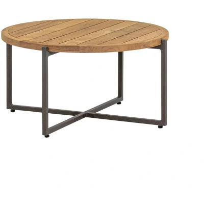 Afbeelding van Tuintafel rond teakhout Apple Bee Condor lounge koffietafel ø 74cm (h: 38)