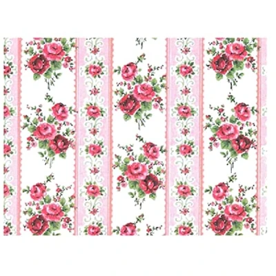 Afbeelding van Melody Jane Dollhouse miniatuur behang roos 1:12