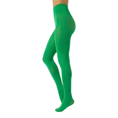 Afbeelding van Calzitaly Ondoorzichtige panty van zachte microvezel, kleur M, L, XL 80 Den Gemaakt in Italië, Innovatieve Dames, Green Apple