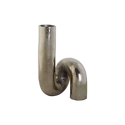 Afbeelding van Vaas DKD Home Decor Zilverkleurig Aluminium 15 x 26 cm