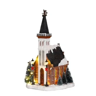 Afbeelding van Church battery operated l15xb16,5xh31cm Luville