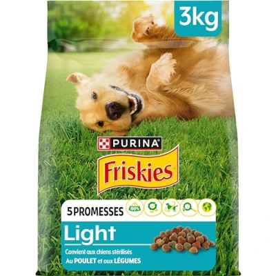 Afbeelding van 3kg Purina Friskies Light Hond Sterilised met Kip en Groenten Honden Droogvoer