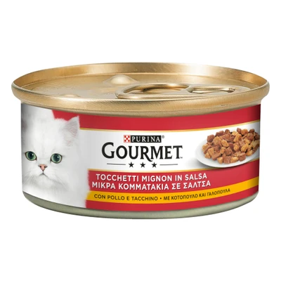 Afbeelding van 24 x 195g Gourmet natvoer voor katten Kip &amp; Kalkoen