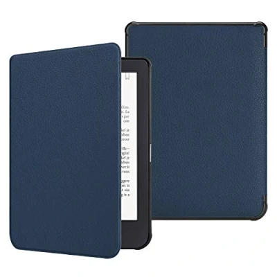 Afbeelding van Fintie Hoes compatibel met Tolino Shine 3 (2018) / Kobo Clara HD eReader, ultradunne beschermhoes slaapmodus en magneetsluiting, marineblauw