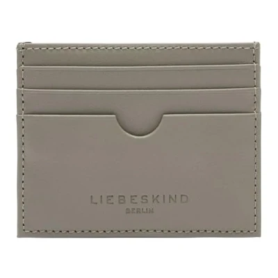 Afbeelding van LIEBESKIND BERLIN Leren Kaarthoes Soft Nappa Card Holder Neutral Gray Taupe