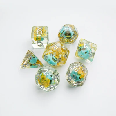 Afbeelding van Gamegenic Embraced Series RPG Dice Set: Green Skull (7 stuks)
