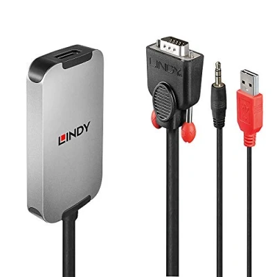 Afbeelding van Lindy AV Converter [Jackplug, USB, VGA DisplayPort] 1920 x 1080 Pixel