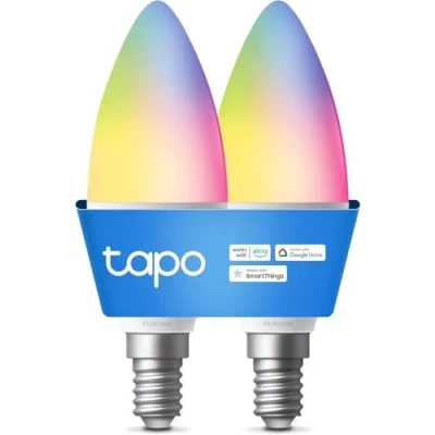 Image de Tapo Ampoule Connectée WiFi, LED E14 Multicolore 2500K 6500K, Dimmable 40W 470Lm, Fonctionne avec Alexa, Commande Vocale, Economie d&#039;énergie, L430C(2 pack)