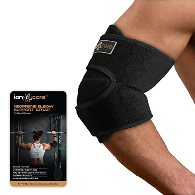 Afbeelding van ionocore elleboogbrace tendinitis bescherming &amp; ontlasting epicondylitis voor dames en heren ondersteuning comfort spieropbouw