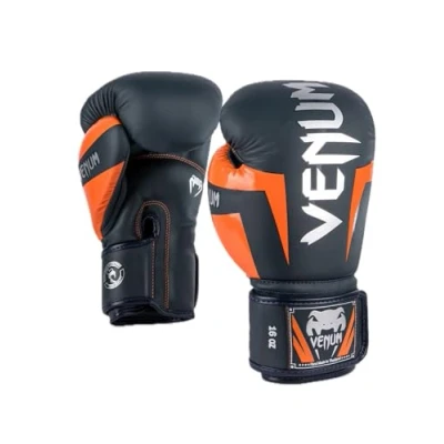 Afbeelding van Venum Elite (Kick)Bokshandschoenen Navy Zilver Oranje