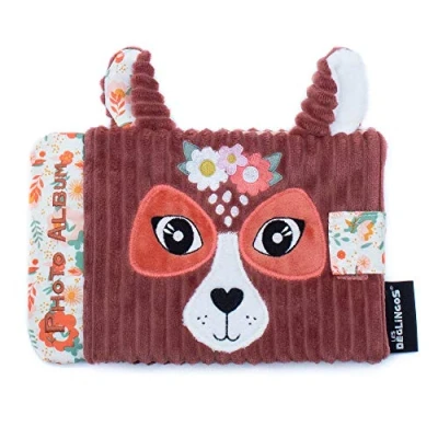 Afbeelding van Les Déglingos Babyfotoalbum Melimelos la Biche 10 hoezen x 15 cm ideaal voor kinderkamer kinderopvang gerecyclede vulling terracotta