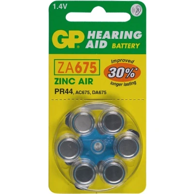 Image de GP PR44 pile pour appareil auditif 6 pièces (bleu)
