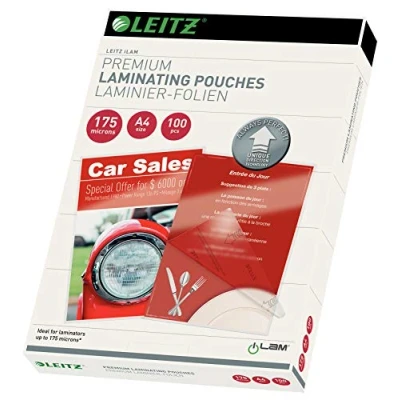 Afbeelding van Leitz Ilam Lamineerhoes Ft A4, 350 Micron (2 X 175 Micron), Pak Van 100 Stuks