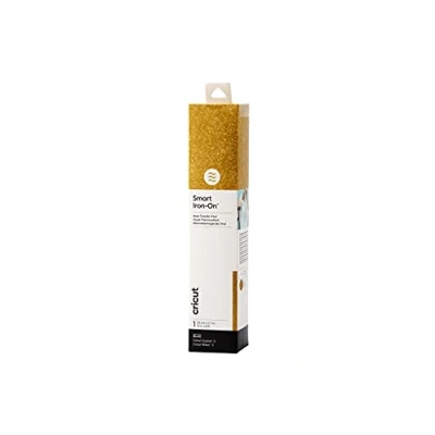 Image de Cricut Rouleau de vinyle thermocollant à paillettes intelligentes Doré 2,7 m transfert thermique (HTV) Pour une utilisation avec Explore 3 et Maker