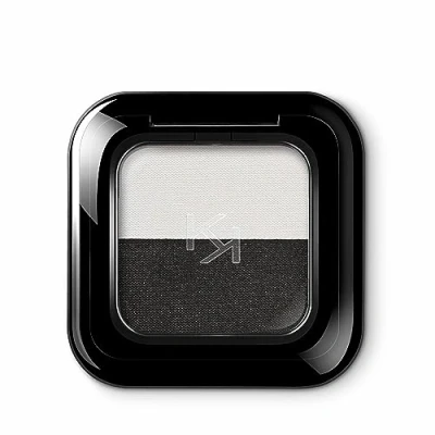 Afbeelding van KIKO Milano Bright DUO Eyeshadow Oogschaduw, Dames, Maat: 1.8 g, 22 pearly white/satin graphite