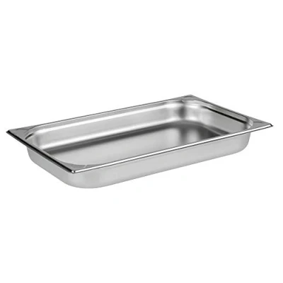 Afbeelding van APS 81102 GN container 1/1, Gastronorm van roestvrij staal, afmetingen 32,5 x 53 cm, diepte 65 mm, volume 9 liter