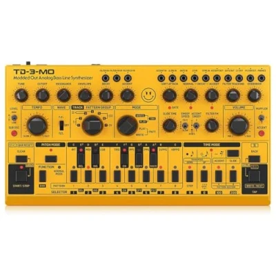 Afbeelding van Behringer TD 3 MO AM Analogue Bass Line synthesizer Modded (Yellow) Analoge