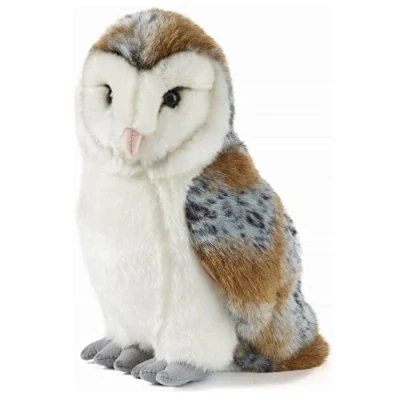 Afbeelding van Pluche kerkuil knuffel vogel 30 cm speelgoed Uilen bosdieren knuffels/knuffeldieren/knuffels voor kinderen