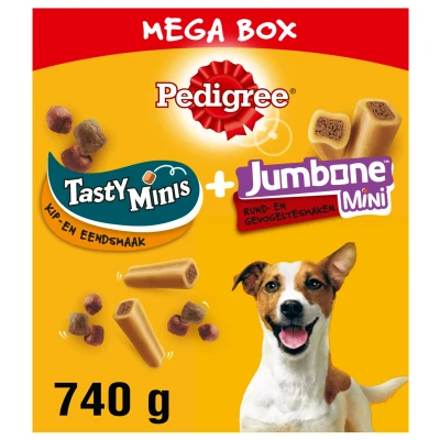 Afbeelding van Pedigree Megabox Tasty Bites + Jumbone Hondensnacks Rund Gevogelte 740 g