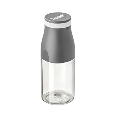 Afbeelding van TATAY Urban Drink fles, inhoud 400 ml, luchtdicht, Tritan, BPA vrij, onbreekbaar, smaak en geurvrij, vaatwasmachine magnetronbestendig. Grijs