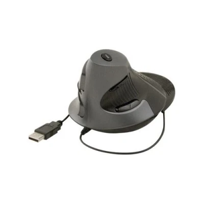 Image de DACOMEX V200U Souris verticale optique 5 boutons filaire USB noir