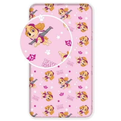 Afbeelding van PAW Patrol Skye Hoeslaken Eenpersoons 90 x 200 cm Roze