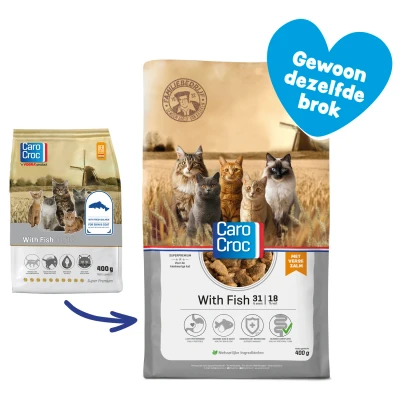 Afbeelding van Carocroc With Fish Kattenvoer 400 g