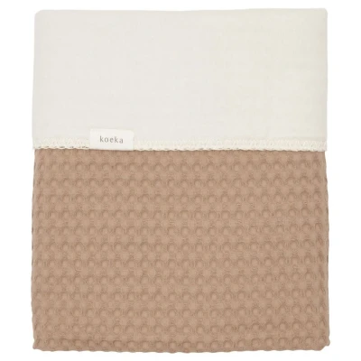 Afbeelding van Koeka Deken Ledikant Wafel Cotton Fleece Caffe