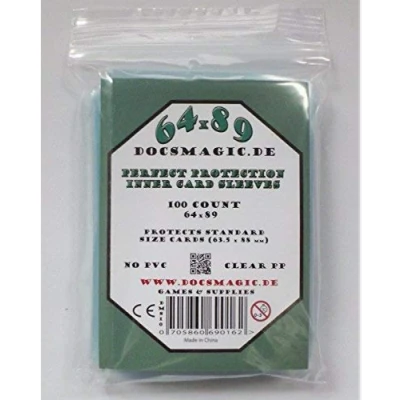 Afbeelding van docsmagic.de 100 Perfecte bescherming Binnenkaarthoezen Transparant 63,5 x 88 Standaardformaat 64 89