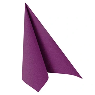 Afbeelding van PAPSTAR 50 servetten collectie Royal 1/4 paars, 40 x cm