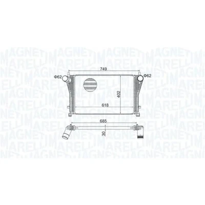 Afbeelding van MAGNETI MARELLI 351319205370 Intercooler AUDI: A3 Sportback, VOLKSWAGEN: Golf 7 Variant, SEAT: Leon III ST