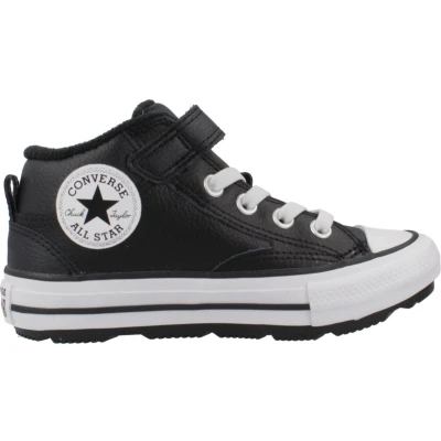 Afbeelding van Converse Chuck Taylor ALL STAR Malden Street Unisex Sneakers hoog voor kinderen, Maat: 29, Black/white Leer