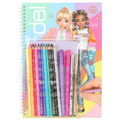 Afbeelding van Depesche 12943 Topmodel schilderset met 76 pagina&#039;s voor het maken van modellenmotieven, inclusief kleursjablonen, stickervellen, potloden enz., meerkleurig