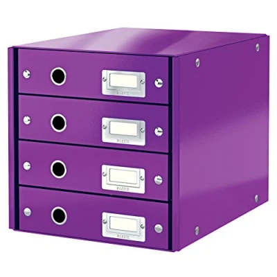 Afbeelding van Leitz Wow Click &amp; Store 60490062 archiefblok met 4 laden, A4, violet