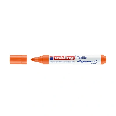 Image de edding 4500 textile marker, pointe ogive, orange