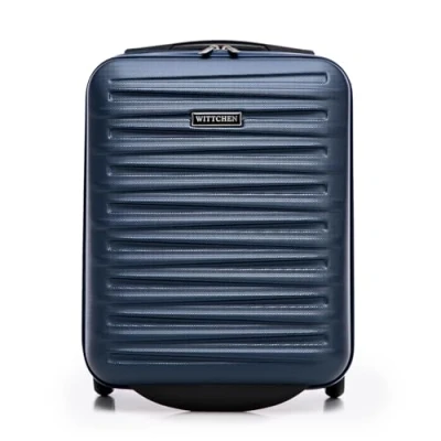 Afbeelding van WITTCHEN Skyspeed Line Harde ABS koffer, reiskoffer, trolley, cijferslot, telescopische handgreep, 4 wielen, Navy Blauw, Kleine koffer
