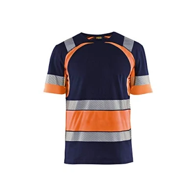 Afbeelding van Blaklader 34211030 T shirt met hoge zichtbaarheid, marineblauw/oranje, maat XXL