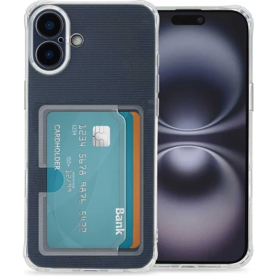 Afbeelding van imoshion Hoesje Geschikt voor iPhone 16 Plus met Pasjeshouder Softcase Backcover pashouder 3.0 Transparant