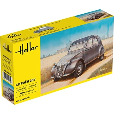 Afbeelding van 1:43 Heller 80175 Citroen 2 CV Car Plastic Modelbouwpakket