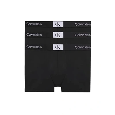 Afbeelding van Calvin Klein Underwear Exclusive Trunk 3 PACK Onderbroeken, Heren, Maat: Small, Black/grey