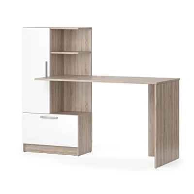 Afbeelding van Vicco Bureau Tomy, Sonoma/Wit/Wit, 150 x 59.3 cm