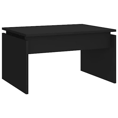 Image de vidaXL Table basse noir 68x50x38 cm bois d&#039;ingénierie808333