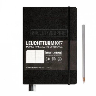 Afbeelding van Leuchtturm NBBULLET2BLACK, Monochromatisch, Zwart, A5, 206 vel, Hardcover, Volwassene