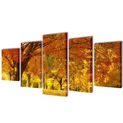 Afbeelding van Canvas muurdruk print set esdoorn 200 x 100 cm