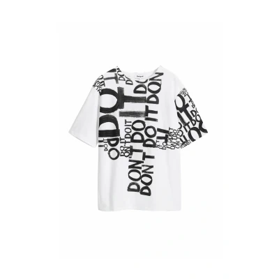 Afbeelding van Desigual Tshirt print, Heren, Maat: Large, White