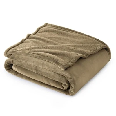 Afbeelding van BEDSURE Knuffeldeken, pluizige deken, fleece deken voor in de woonkamer, warm, winter, zacht, XL, 150 x 200 cm, beige