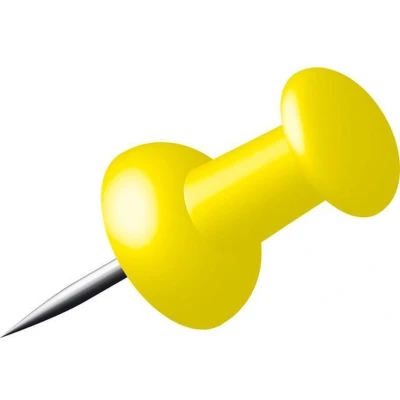 Afbeelding van Alco Al 662 13 Pushpins Doosje A 40 Stuks Geel