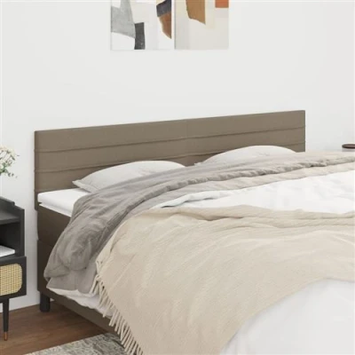 Afbeelding van Hoofdborden 2 st 80x5x78/88 cm stof taupe