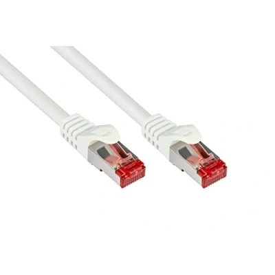 Afbeelding van Good Connections RNS patchkabel met snap in nokbescherming, Cat. 6, S/FTP, PiMF, PVC, 250MHz, wit, 0,25m (S/FTP, CAT6, 0.25 m), Netwerkkabel